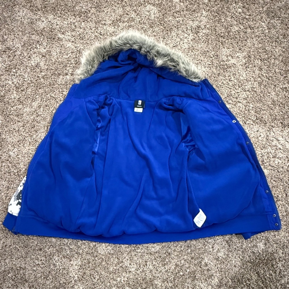 NEW Golden State Warriors Royal Camo Hoodie Full-Zip Jacket Size Youth M 10/12 - Picture 6 of 10